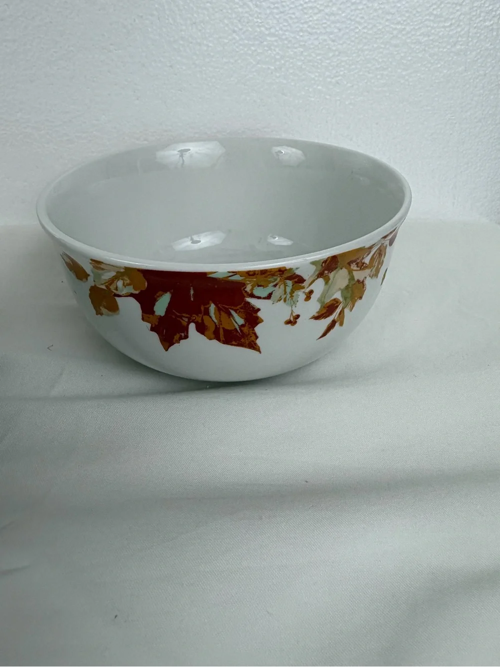 Royal Norfolk Autumn Leaves Fall Acorns Set Of 4 Soup Cereal Bowls